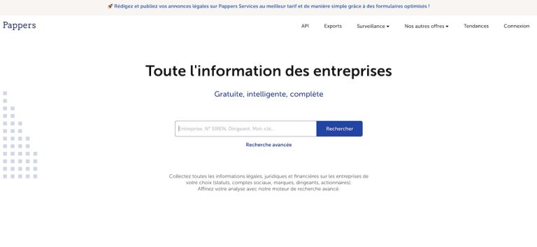 Pappers : L’alternative à societe.com et infogreffe.fr